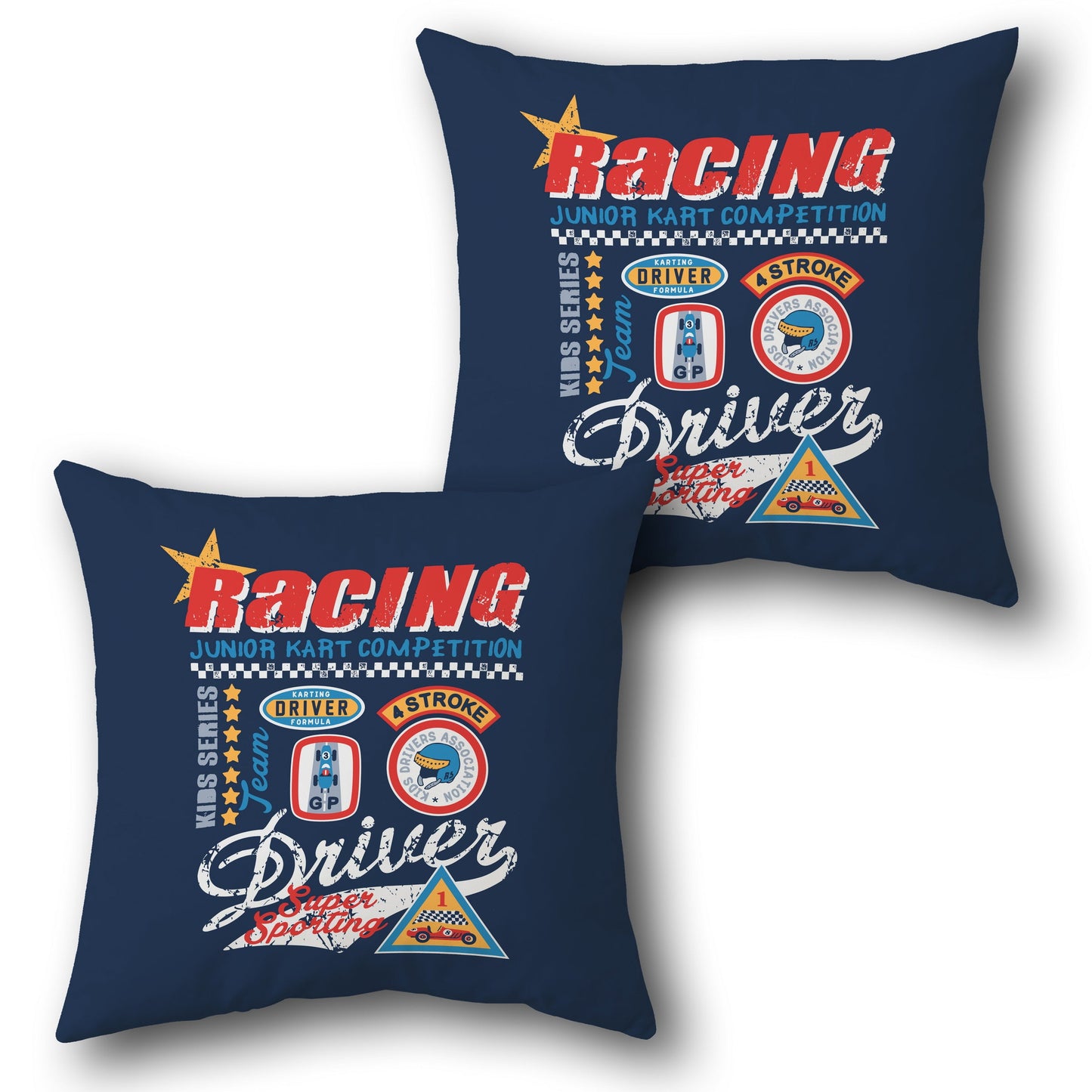 Junior Kart Racing Driver Cushion (Single, Front & Back)