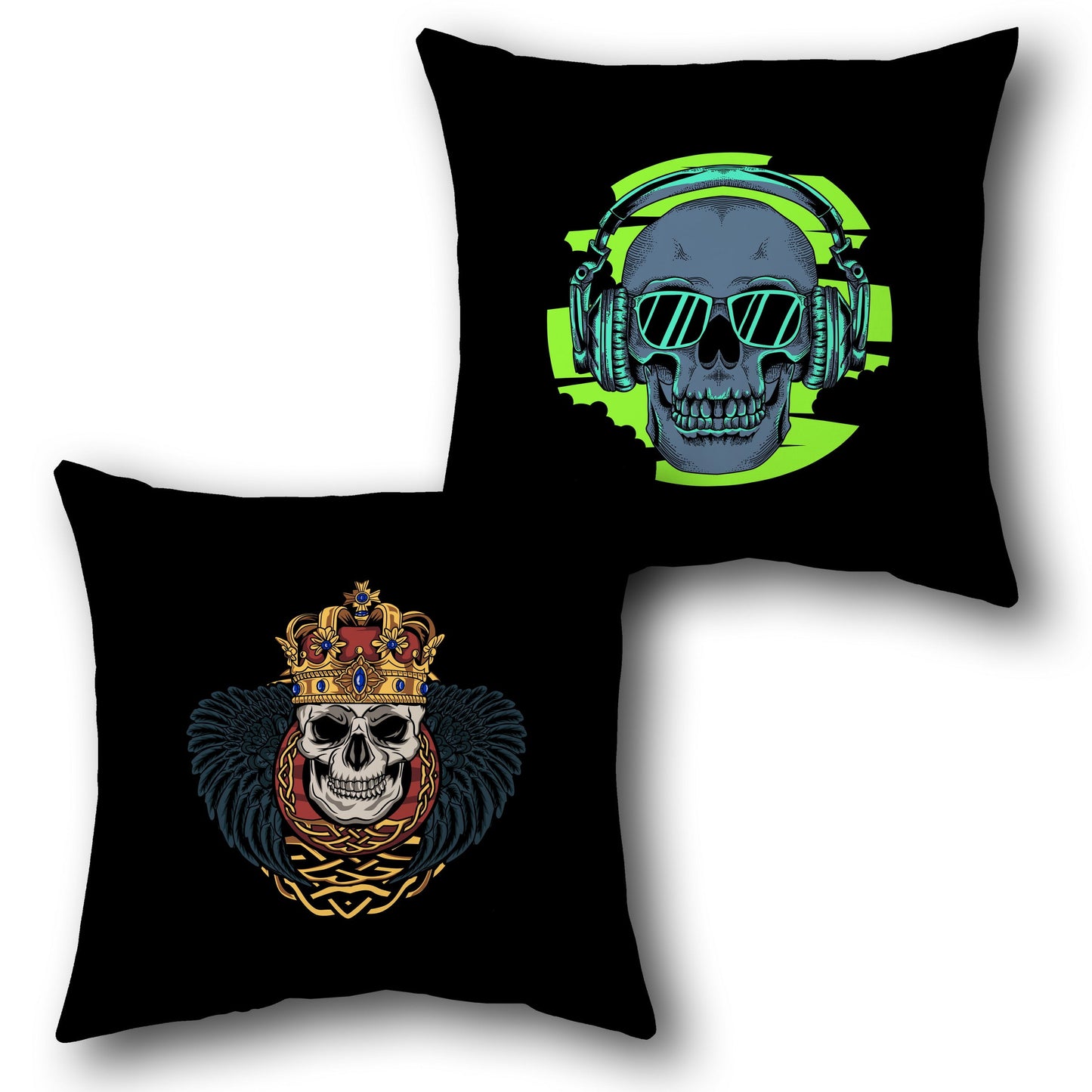 "Skull King DJ Cushion" (Front & Back Design)