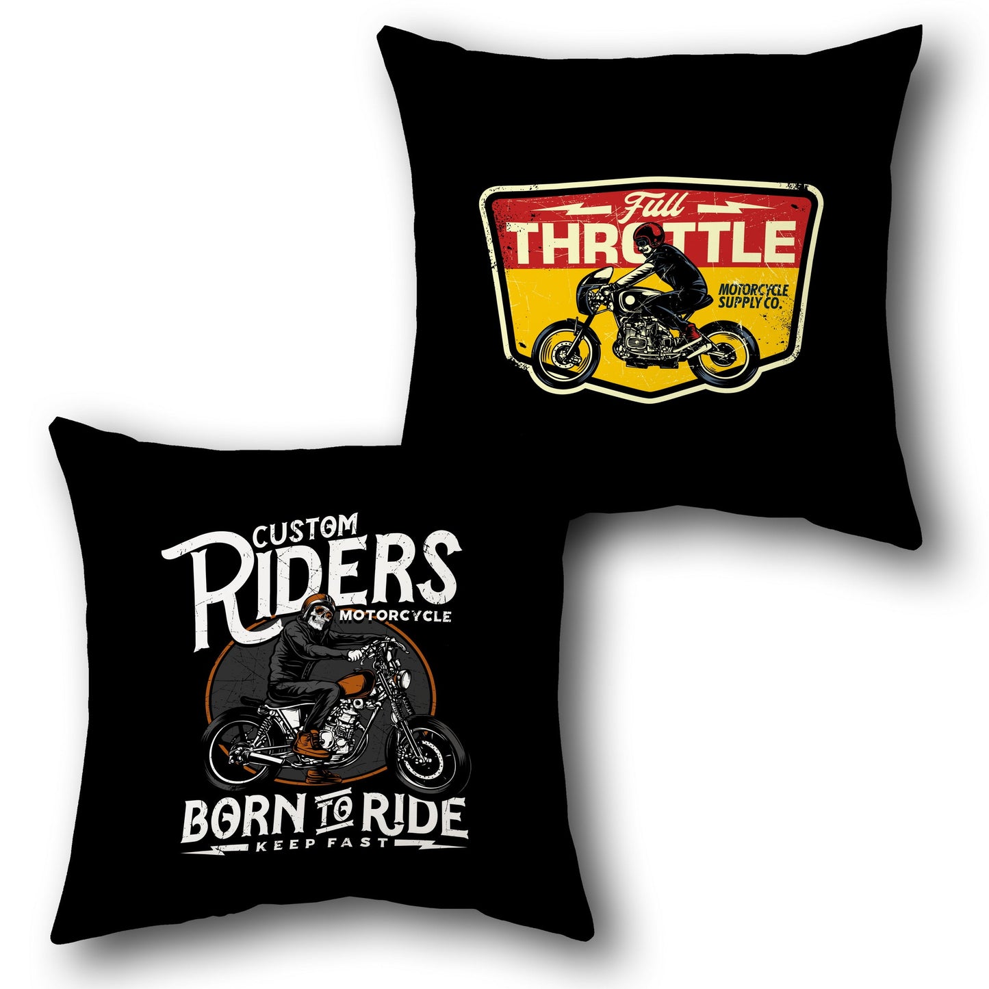 "Classic Motorcycle Club Cushion" (Front & Back Design)