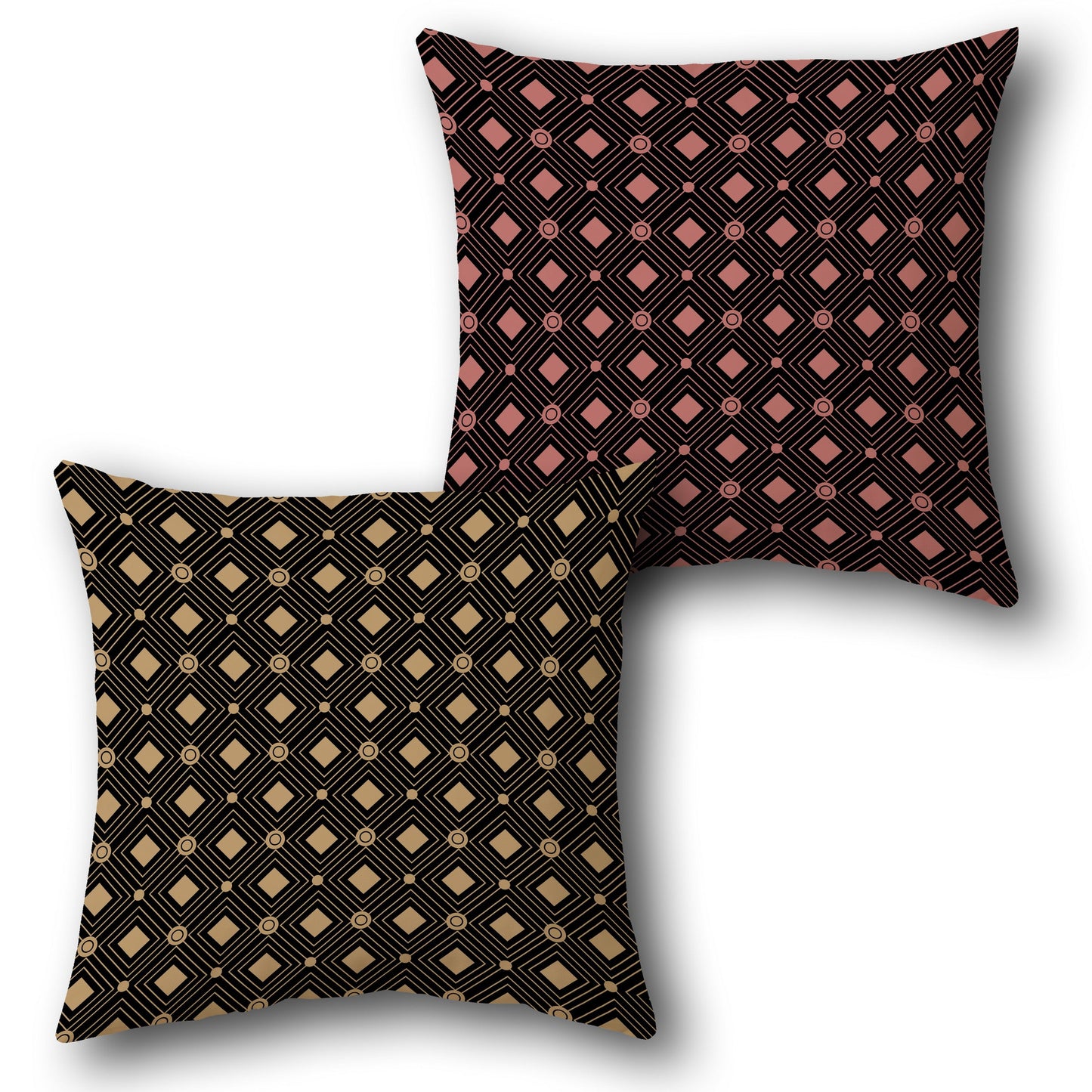 Geometric Diamond Throw s Design Cushion Single (Front & Back)