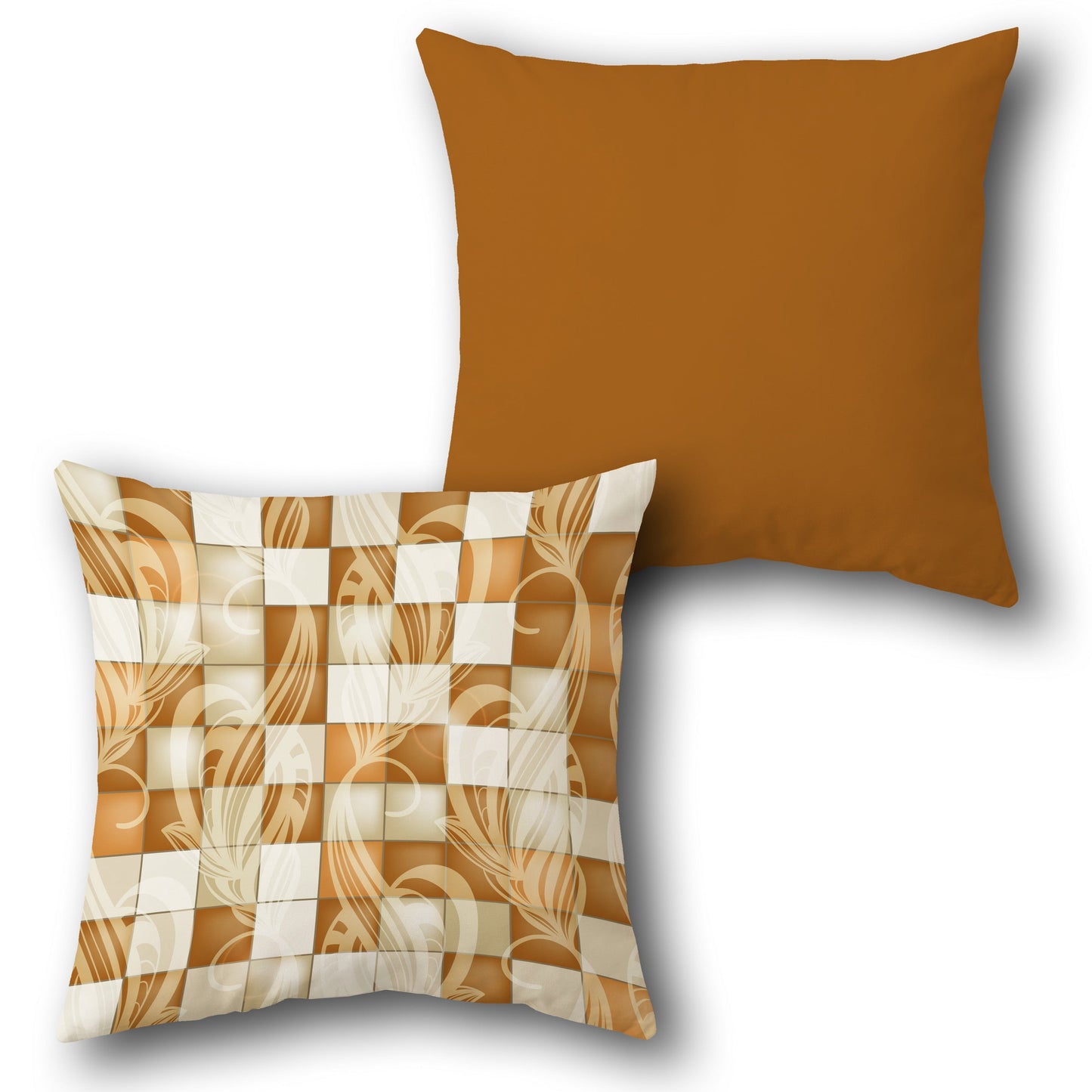 Checkered Swirl Cushion (Front & Back)