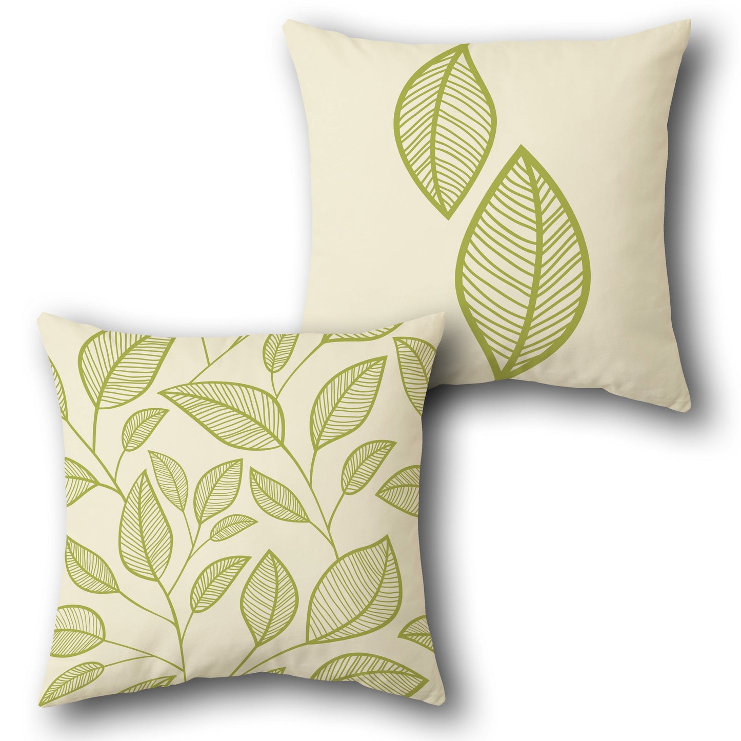 Leafy Serenity Cushion (Front & Back)