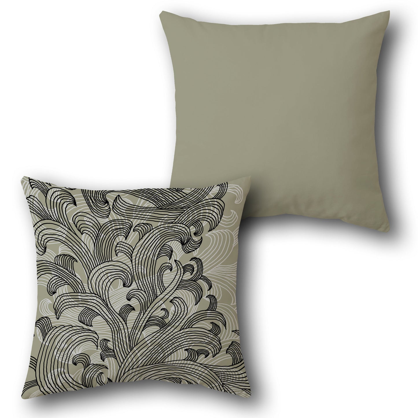Flowing Swirl Cushion (Front & Back)