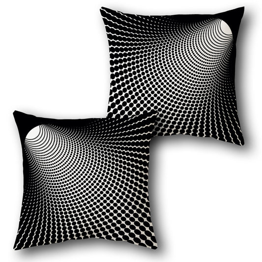 Optical Illusion Spiral   Design Single Cushion (Front & Back)