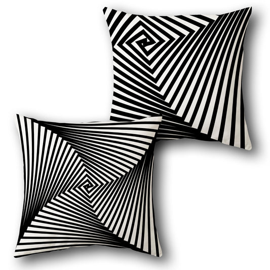 Hypnotic Spiral   Design Single Cushion (Front & Back)