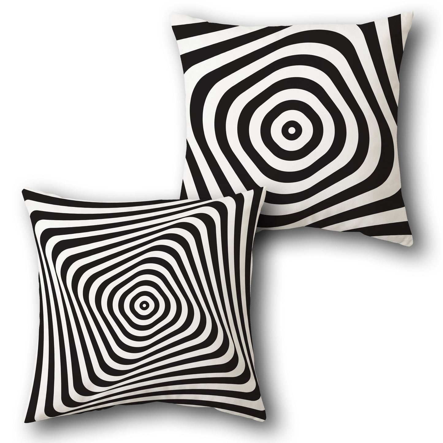 Concentric Square Spiral   Design Single Cushion (Front & Back)