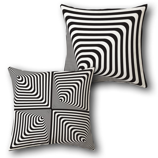 Optical Illusion Throw   Design Single Cushion (Front & Back)