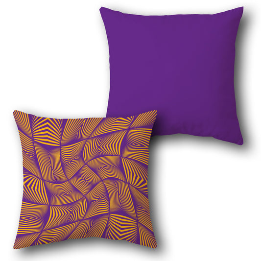 Vibrant Wave Throw   Design Single Cushion (Front & Back)