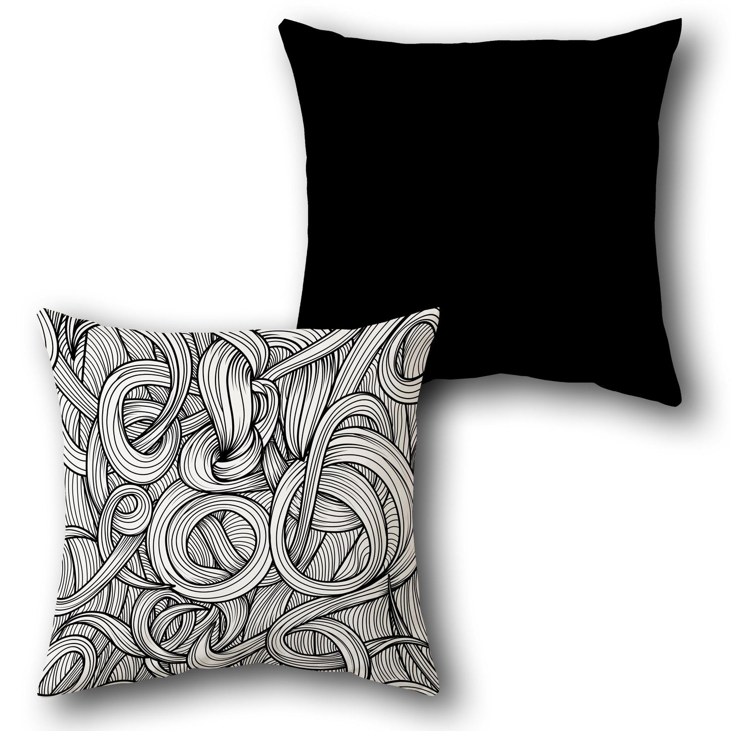 Flowing Lines Throw   Design Single Cushion (Front & Back)