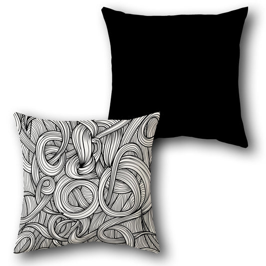 Flowing Lines Throw   Design Single Cushion (Front & Back)