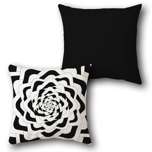 Geometric Spiral Throw   Design Single Cushion (Front & Back)