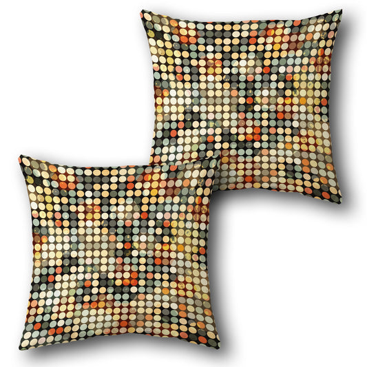Polka Dot Mosaic Throw   Design Single Cushion (Front & Back)