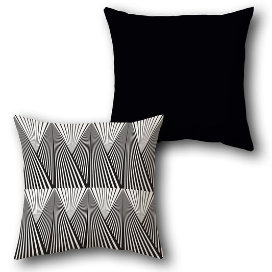 Radiating Peaks Throw   Design Single Cushion (Front & Back)