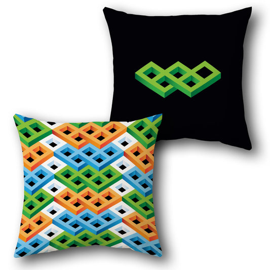 Impossible Cube Throw   Design Single Cushion (Front & Back)