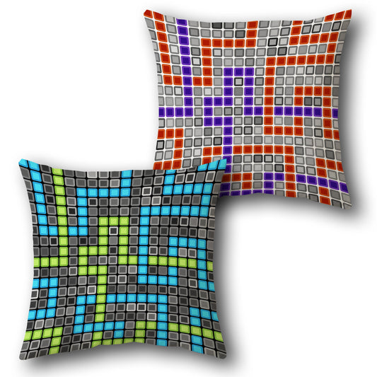 Pixel Maze   Design Single Cushion (Front & Back)