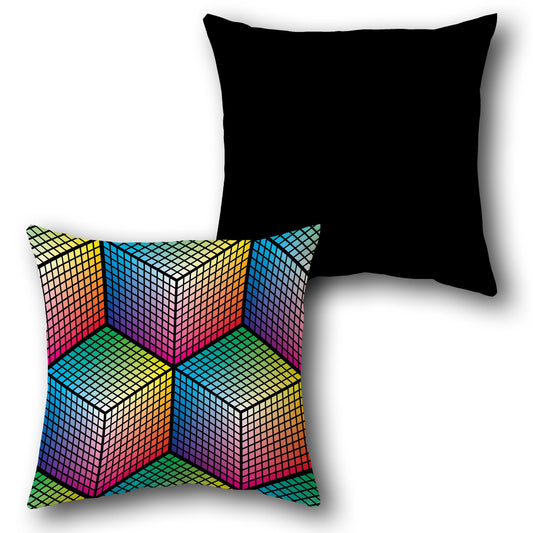3D Cube Spectrum   Design Single Cushion (Front & Back)