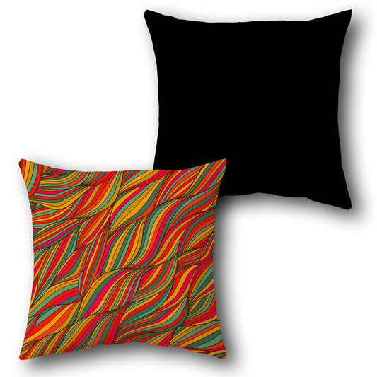 Wavy Spectrum   Design Single Cushion (Front & Back)