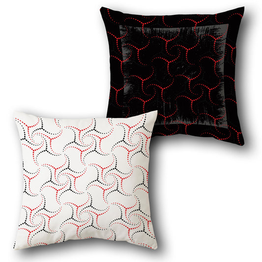 Dot Swirl Dual-Tone Throw   Design Single Cushion (Front & Back)