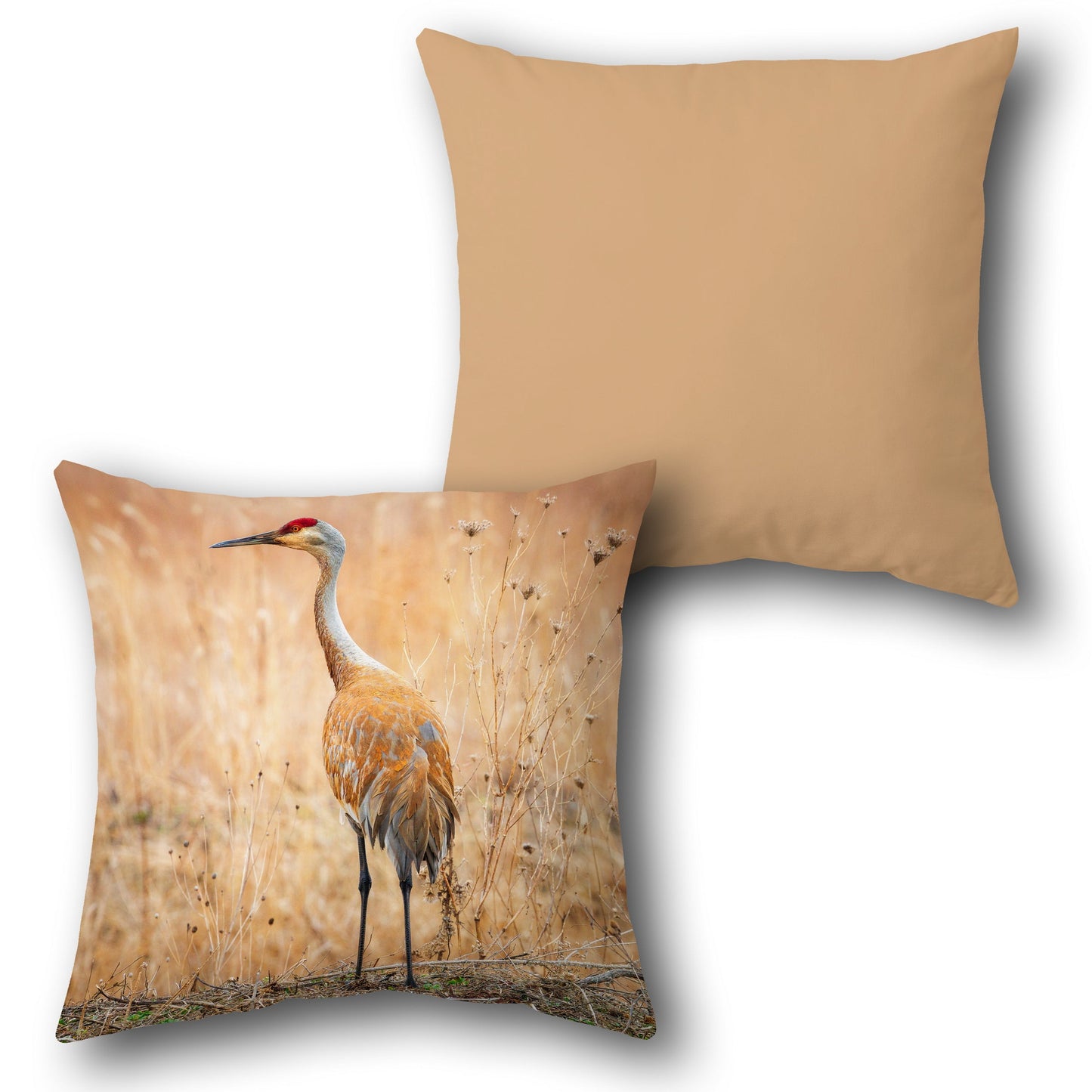 Sandhill Crane   Design Cushion Single (Front & Back)