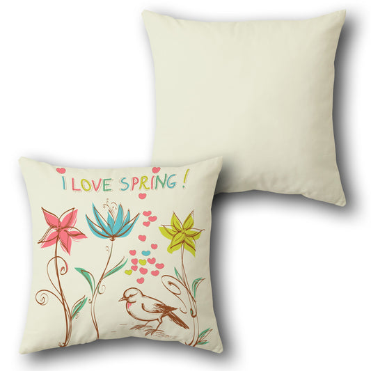 Spring Whimsy    Design Cushion Single (Front & Back)
