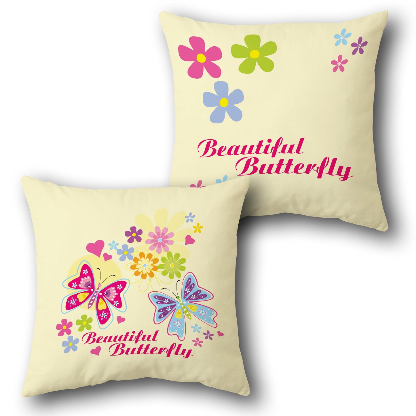 Beautiful Butterfly    Design Cushion Single (Front & Back)