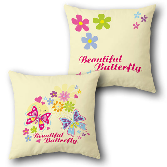 Beautiful Butterfly    Design Cushion Single (Front & Back)