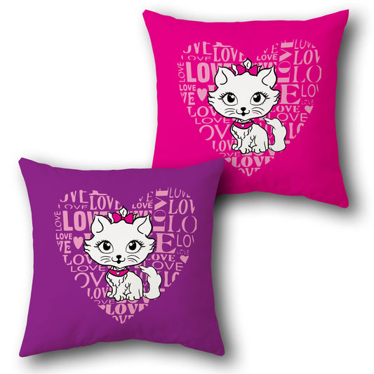 Sweet Love Kitten     Design Cushion Single (Front & Back)