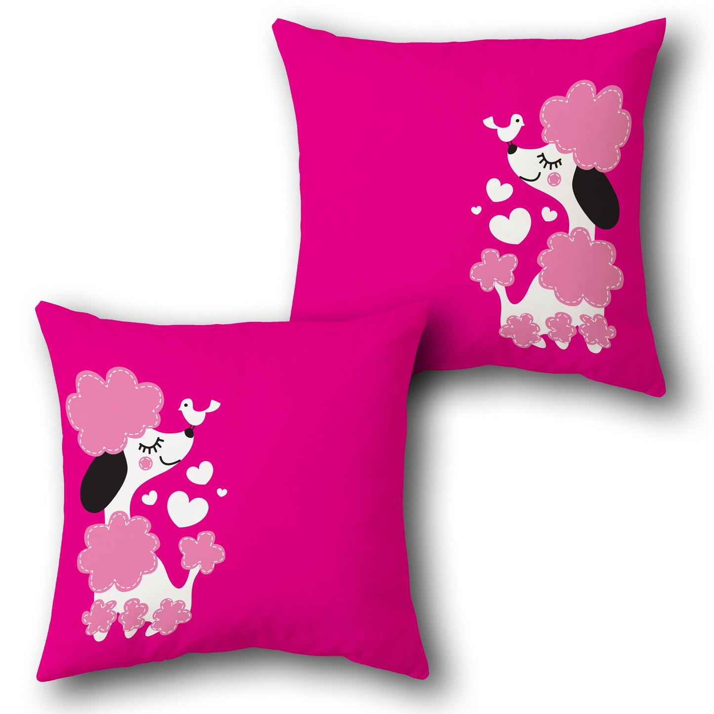 Poodle Love     Design Cushion Single (Front & Back)