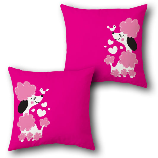 Poodle Love     Design Cushion Single (Front & Back)