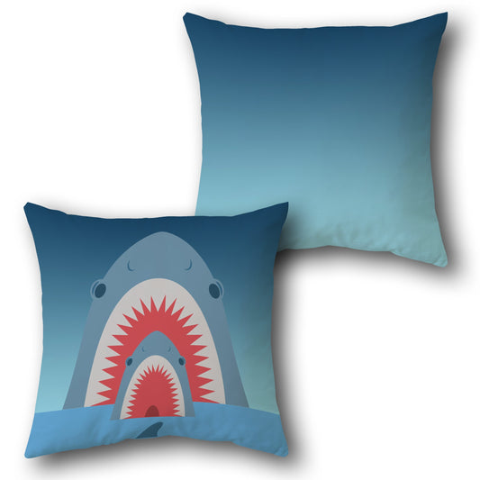 Nested Sharks Gradient   Design Cushion Single (Front & Back)