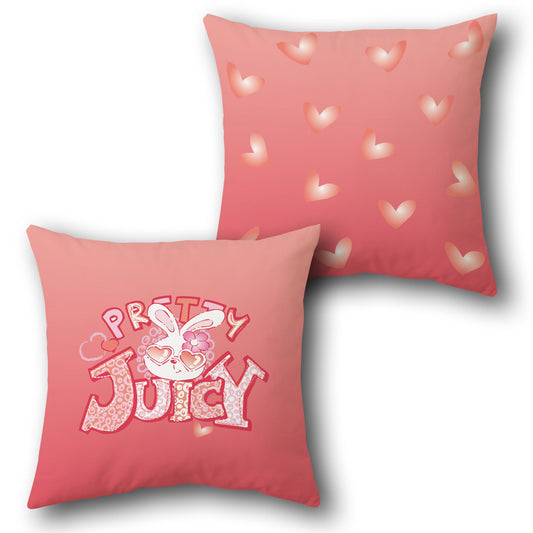  Pretty Juicy Bunny     Design Cushion Single (Front & Back)