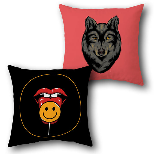 Bold Instinct & Pop Art Vibe     Design Cushion Single (Front & Back)