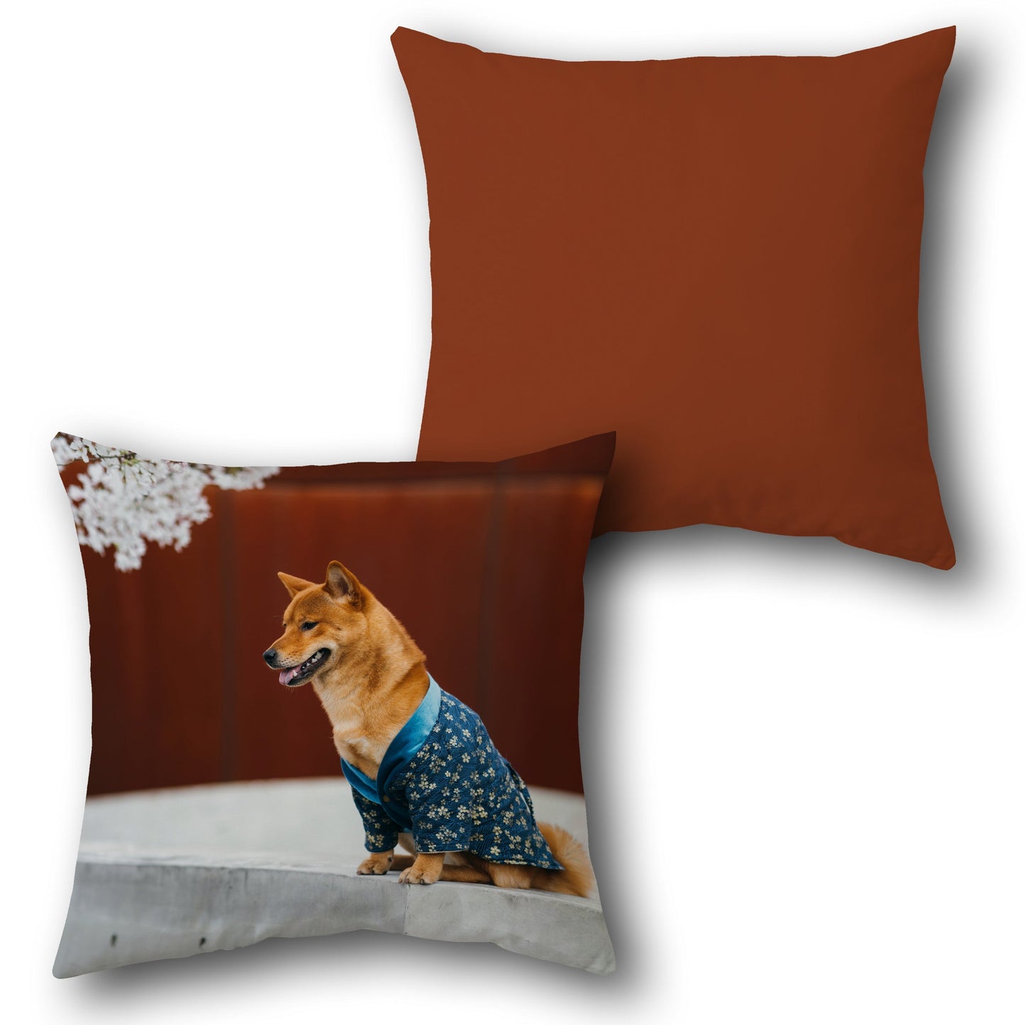 Shiba Inu Kimono   Design Cushion Single (Front & Back)