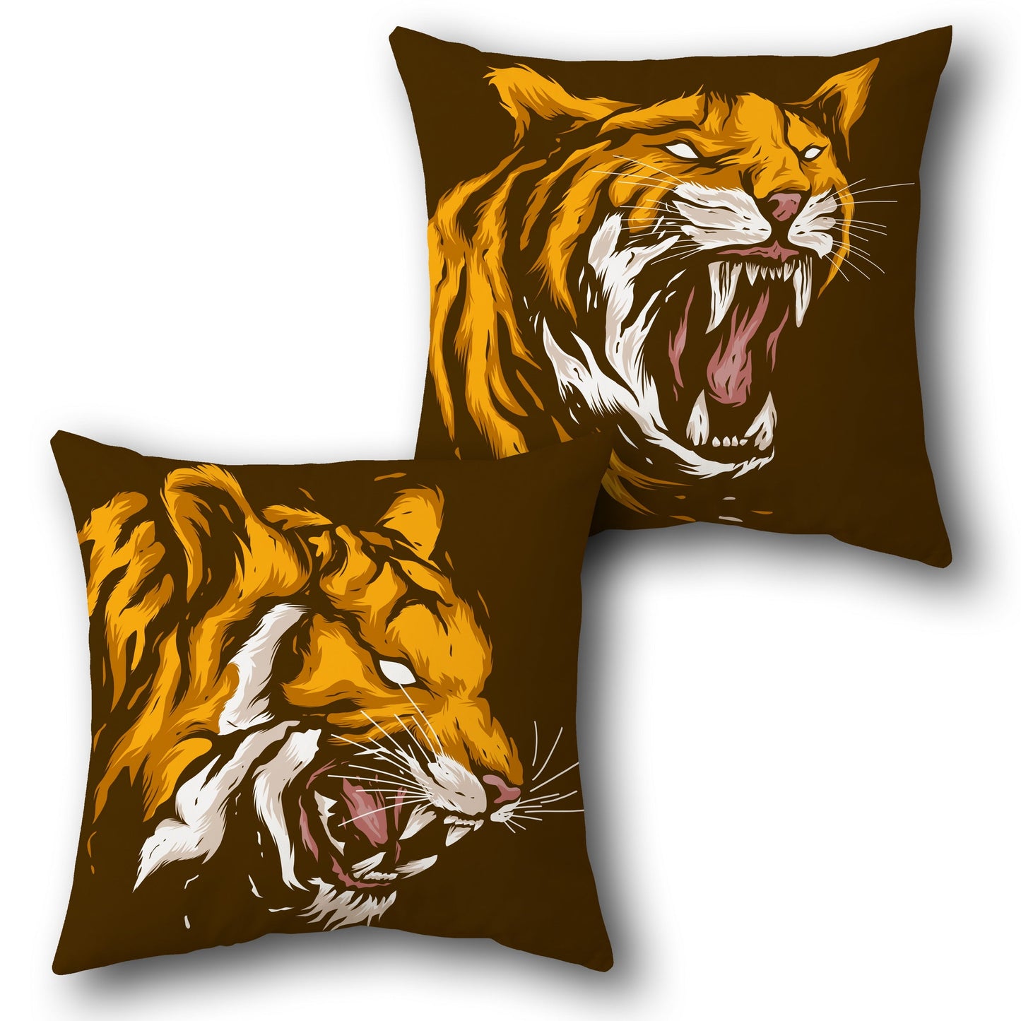 Ferocious Tiger Roar     Design Cushion Single (Front & Back)