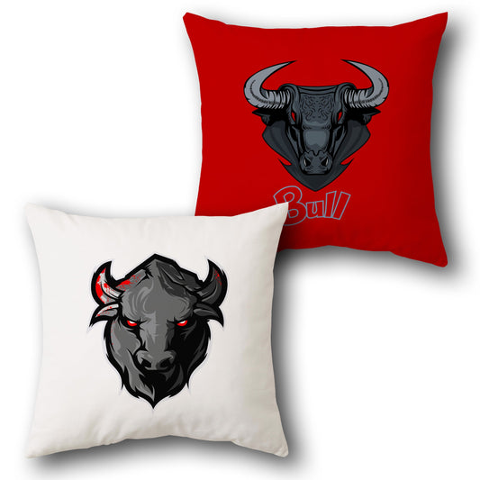 Fierce Bull Power     Design Cushion Single (Front & Back)