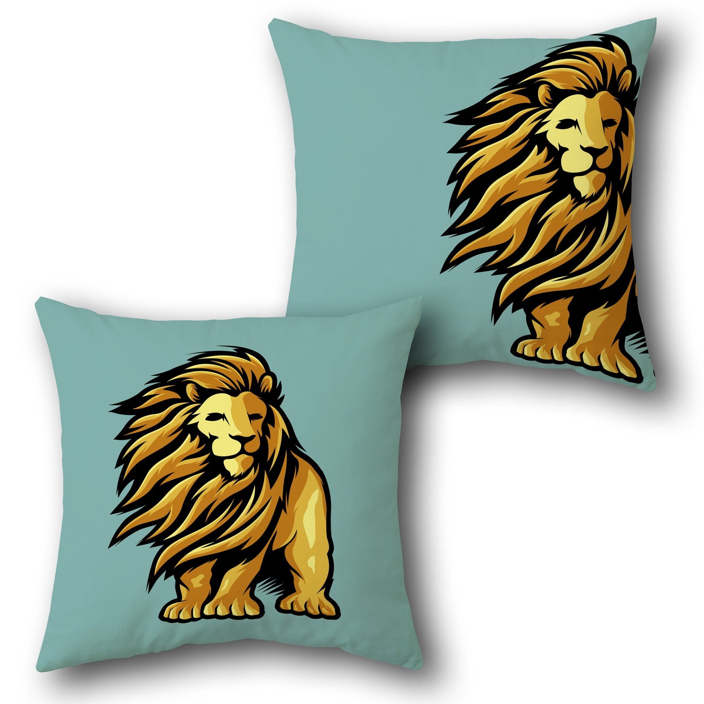 Majestic Lion King     Design Cushion Single (Front & Back)