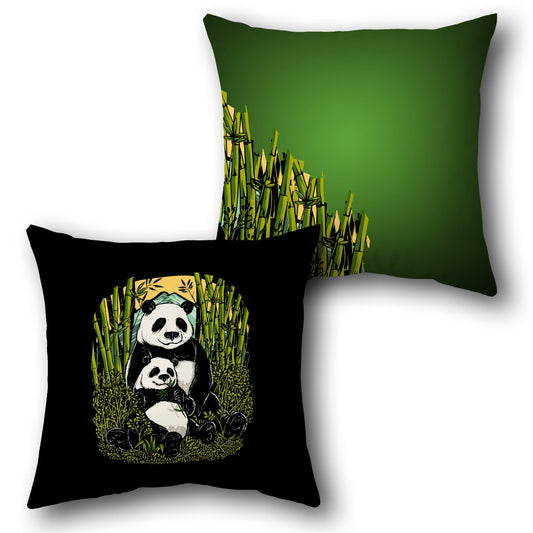 Panda Bamboo Haven    Design Cushion Single (Front & Back)