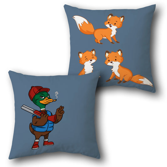 Cartoon Forest Friends    Design Cushion Single (Front & Back)