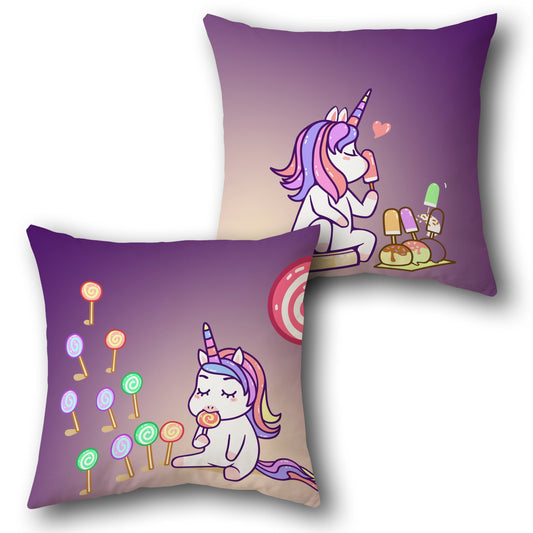 Sweet Tooth Unicorn    Design Cushion Single (Front & Back)