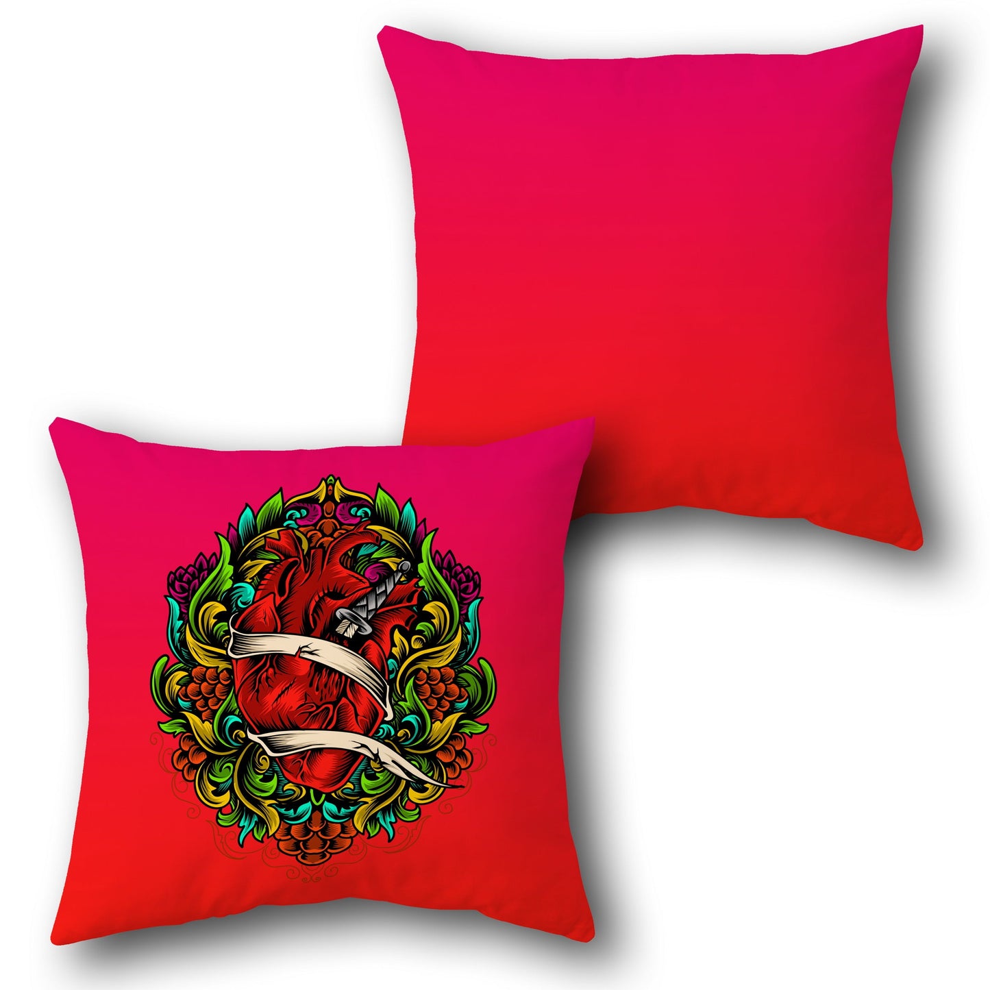Sacred Heart Tattoo Art    Design Cushion Single (Front & Back)