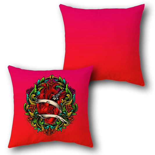 Sacred Heart Tattoo Art    Design Cushion Single (Front & Back)