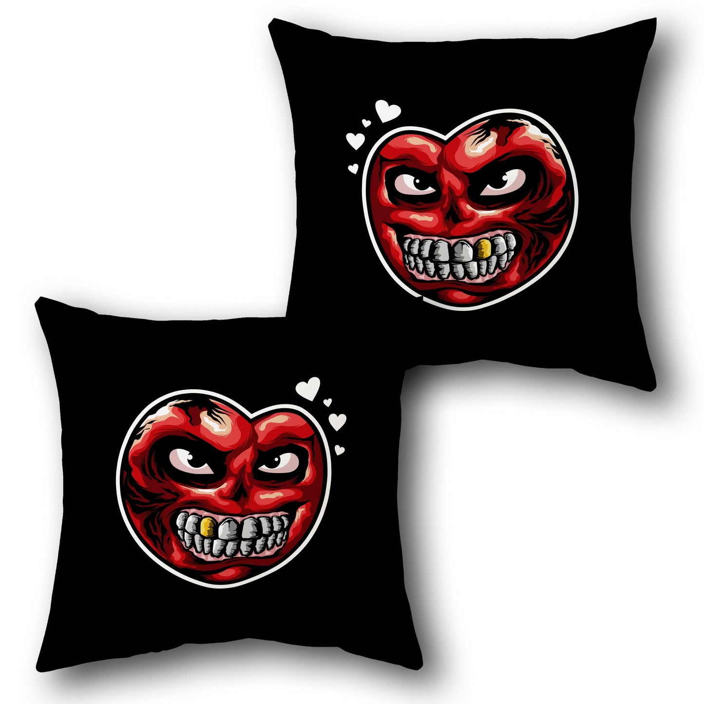 Grinning Heart Rebel    Design Cushion Single (Front & Back)