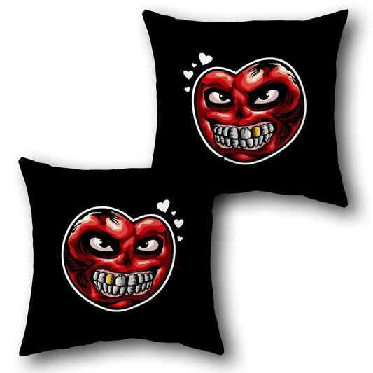 Grinning Heart Rebel    Design Cushion Single (Front & Back)