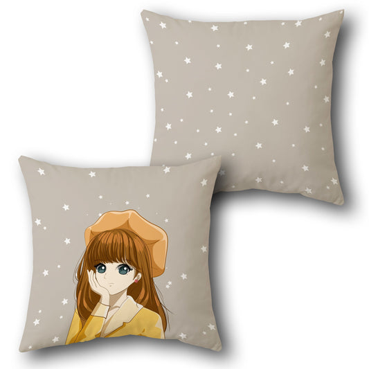 Stargazer Anime Girl    Design Cushion Single (Front & Back)