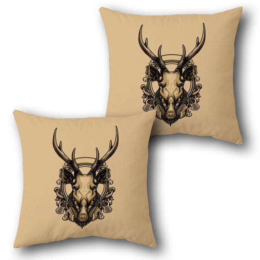 Stag Mask Art     Design Cushion Single (Front & Back)