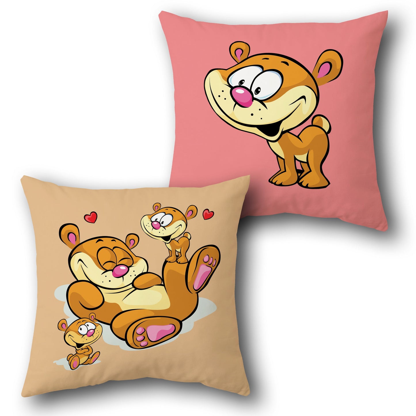 Happy Bear    Design Cushion Single (Front & Back)