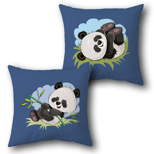 Playful Panda     Design Cushion Single (Front & Back)