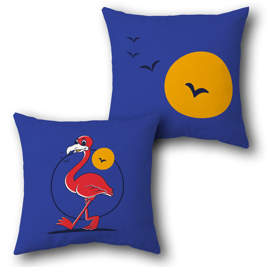 Tropical Flamingo Sun     Design Cushion Single (Front & Back)