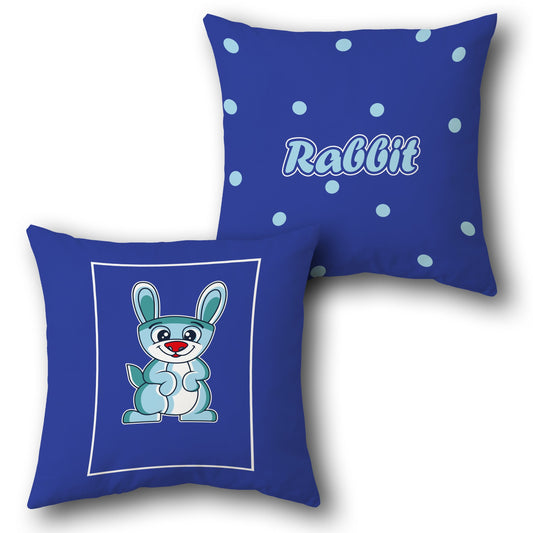 Playful Bunny Polka Dot     Design Cushion Single (Front & Back)