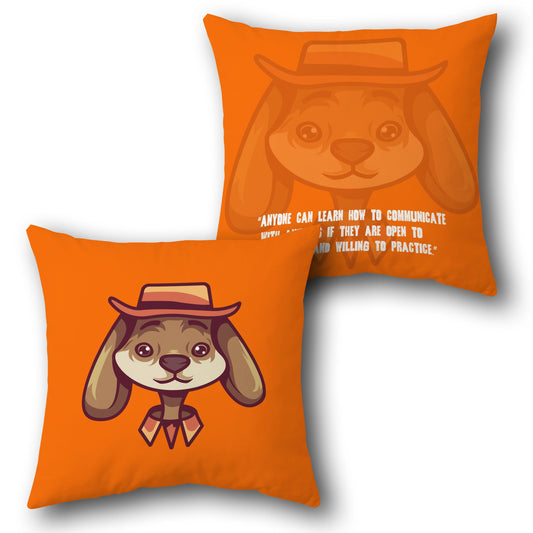 Charming Cowboy Dog     Design Cushion Single (Front & Back)